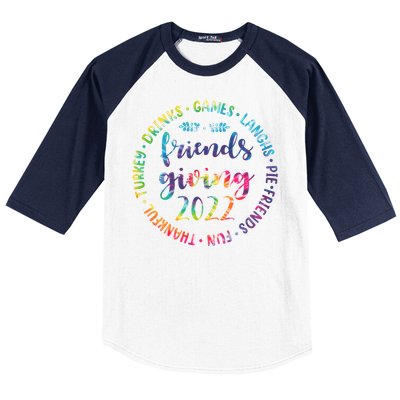 Funny Happy Friendsgiving Great Gift Turkey Friends Giving Gift Baseball Sleeve Shirt