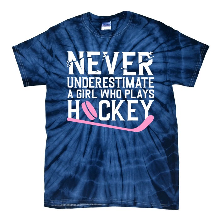 Funny Hockey For Wo Girls Ice Hockey Player Hockey Lovers Tie-Dye T-Shirt