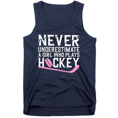 Funny Hockey For Wo Girls Ice Hockey Player Hockey Lovers Tank Top