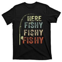 Fishing Here Fishy Bass Fish Gift Funny T-Shirt