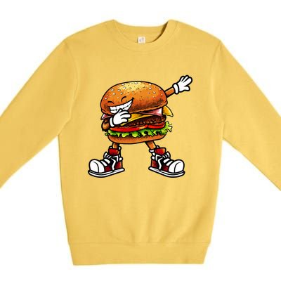 Funny Hamburger For Women Fast Food Premium Crewneck Sweatshirt