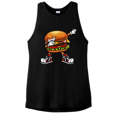 Funny Hamburger For Women Fast Food Ladies PosiCharge Tri-Blend Wicking Tank