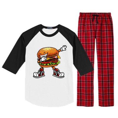 Funny Hamburger For Women Fast Food Raglan Sleeve Pajama Set