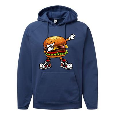 Funny Hamburger For Women Fast Food Performance Fleece Hoodie