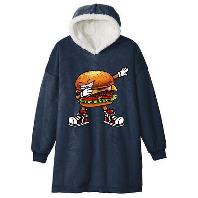 Funny Hamburger For Women Fast Food Hooded Wearable Blanket