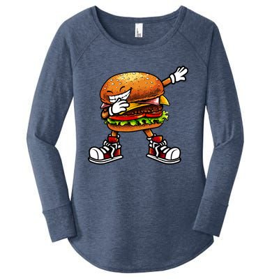 Funny Hamburger For Women Fast Food Women's Perfect Tri Tunic Long Sleeve Shirt