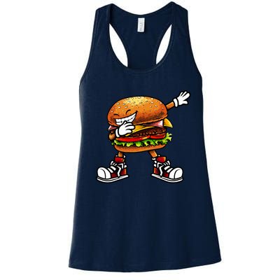 Funny Hamburger For Women Fast Food Women's Racerback Tank