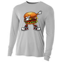 Funny Hamburger For Women Fast Food Cooling Performance Long Sleeve Crew