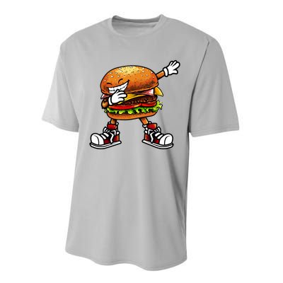 Funny Hamburger For Women Fast Food Performance Sprint T-Shirt