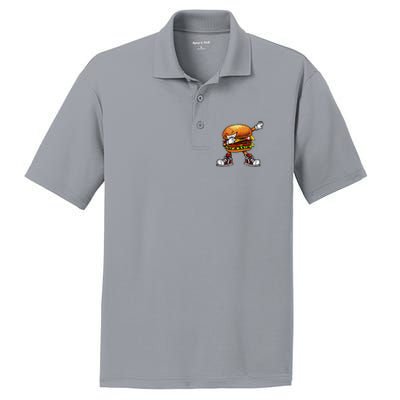 Funny Hamburger For Women Fast Food PosiCharge RacerMesh Polo