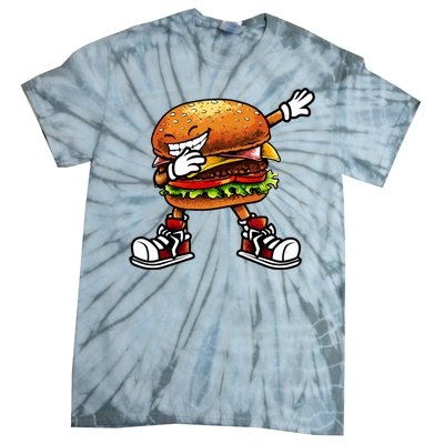 Funny Hamburger For Women Fast Food Tie-Dye T-Shirt