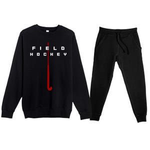 Field Hockey Field Hockey Gift Premium Crewneck Sweatsuit Set