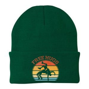 Free Hugs Funny Wrestling Wrestler Coach Knit Cap Winter Beanie