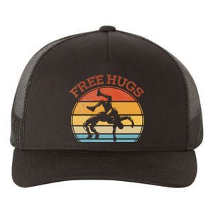 Free Hugs Funny Wrestling Wrestler Coach Yupoong Adult 5-Panel Trucker Hat