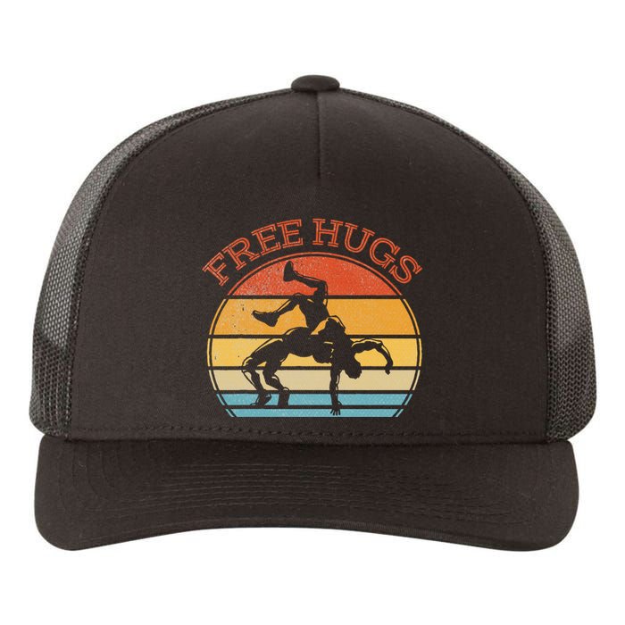 Free Hugs Funny Wrestling Wrestler Coach Yupoong Adult 5-Panel Trucker Hat