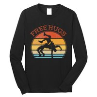 Free Hugs Funny Wrestling Wrestler Coach Long Sleeve Shirt