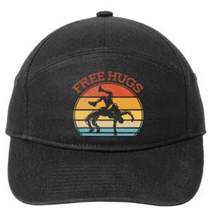 Free Hugs Funny Wrestling Wrestler Coach 7-Panel Snapback Hat