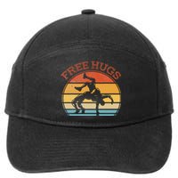 Free Hugs Funny Wrestling Wrestler Coach 7-Panel Snapback Hat