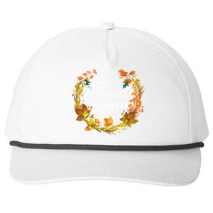 Funny Happy Friendsgiving Turkey Friends Giving Thanksgiving Gift Snapback Five-Panel Rope Hat