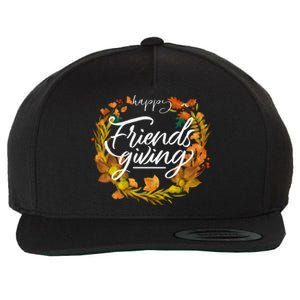 Funny Happy Friendsgiving Turkey Friends Giving Thanksgiving Gift Wool Snapback Cap