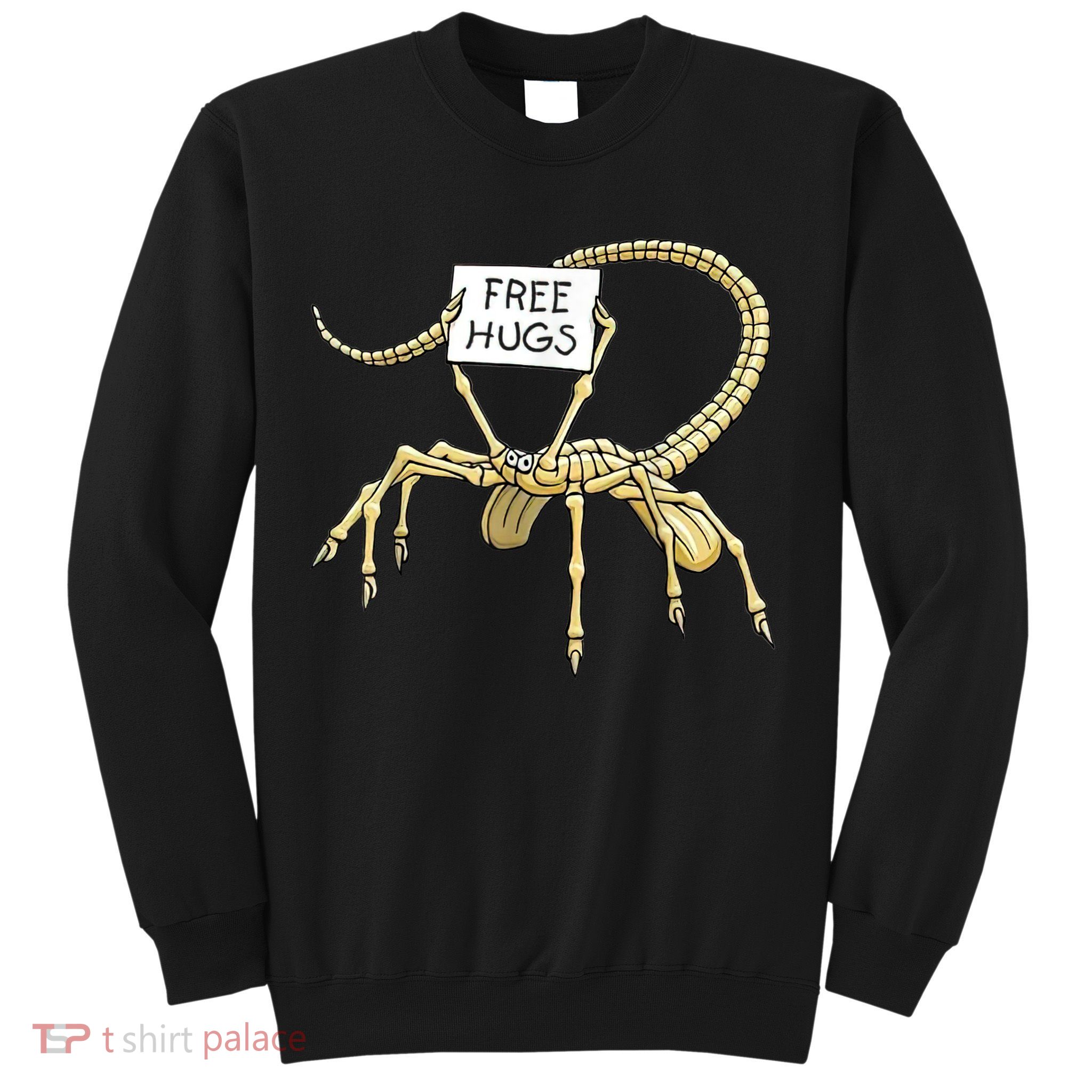 Free Hugs Funny Facehugger Aliens Sweatshirt