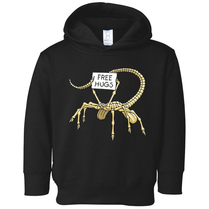 Free Hugs Funny Facehugger Aliens Toddler Hoodie