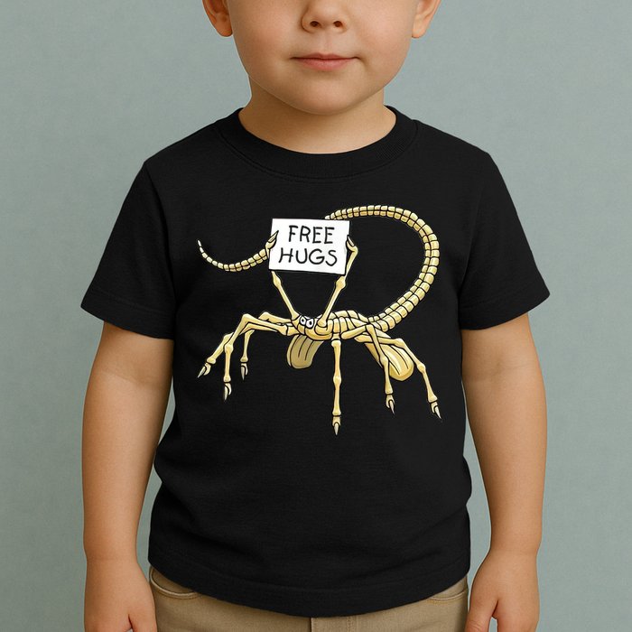 Free Hugs Funny Facehugger Aliens Toddler T-Shirt