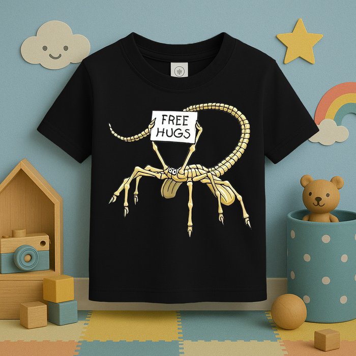 Free Hugs Funny Facehugger Aliens Toddler T-Shirt
