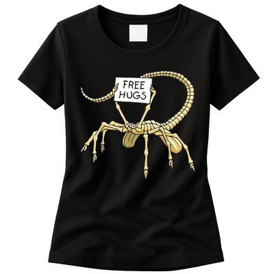 Free Hugs Funny Facehugger Aliens Womens T-Shirt
