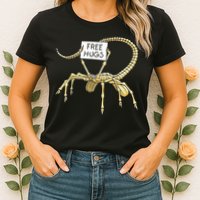 Free Hugs Funny Facehugger Aliens Womens T-Shirt