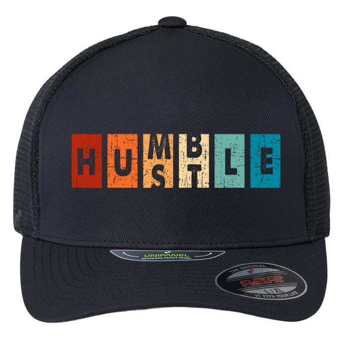 Funny Hustle For Cool Humble Odometer Flexfit Unipanel Trucker Cap