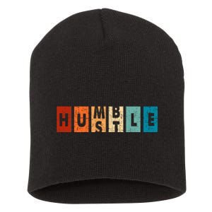 Funny Hustle For Cool Humble Odometer Short Acrylic Beanie