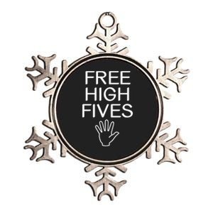 Free High Fives Funny Jokes Sarcastic Sayings Metallic Star Ornament