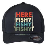 Fish Hunting Fishing Fishrod Fisherman Flexfit Unipanel Trucker Cap