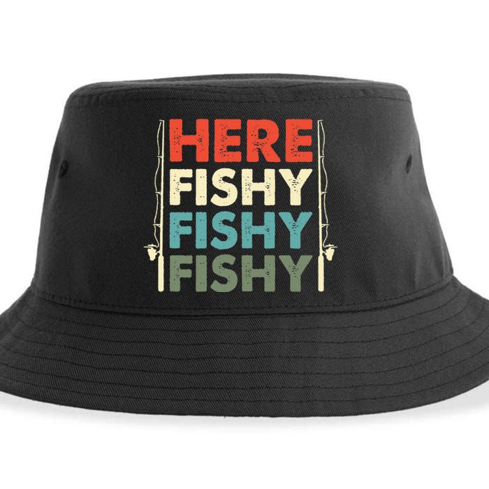 Fish Hunting Fishing Fishrod Fisherman Sustainable Bucket Hat