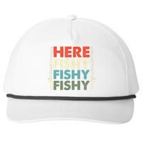 Fish Hunting Fishing Fishrod Fisherman Snapback Five-Panel Rope Hat