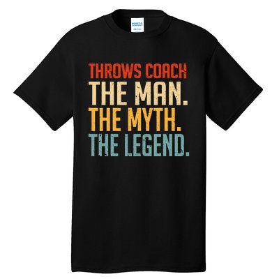 Fun Hilarious Funny Track & Field Throwing Throws Coach Tall T-Shirt