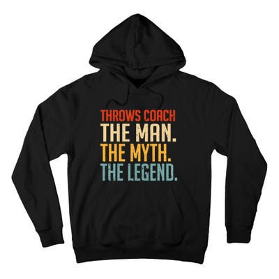 Fun Hilarious Funny Track & Field Throwing Throws Coach Tall Hoodie