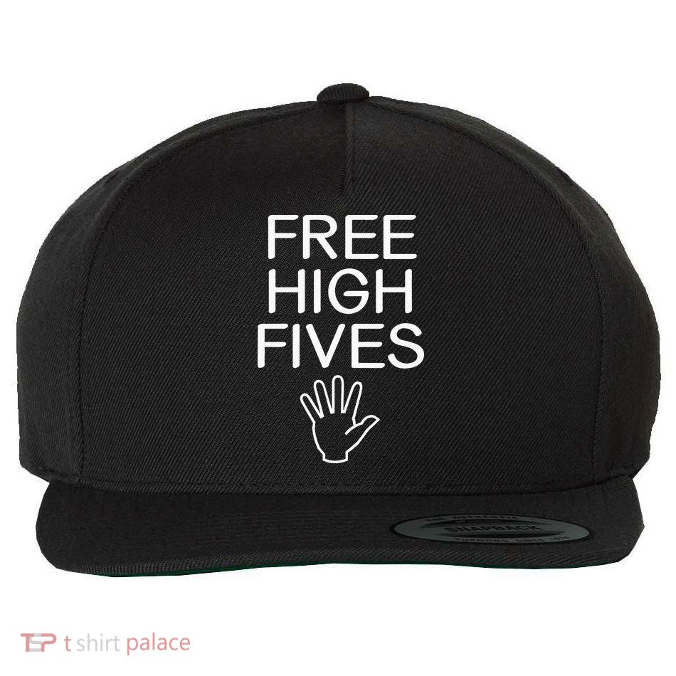 Free High Fives Funny Jokes Sarcastic Sayings Wool Snapback Cap