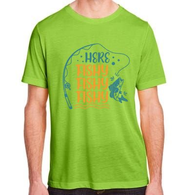 Fishing Here Fishy Gift Adult ChromaSoft Performance T-Shirt