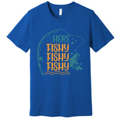 Fishing Here Fishy Gift Premium T-Shirt