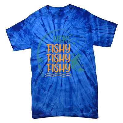 Fishing Here Fishy Gift Tie-Dye T-Shirt