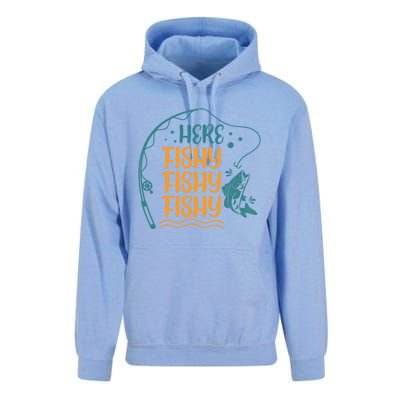 Fishing Here Fishy Gift Unisex Surf Hoodie