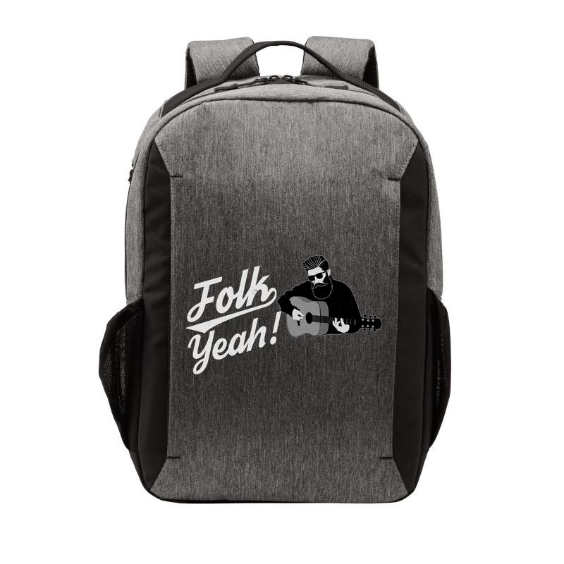 Funny Hipster Folk Yeah! Folk Music Acoustic Guitar Lover Vector Backpack