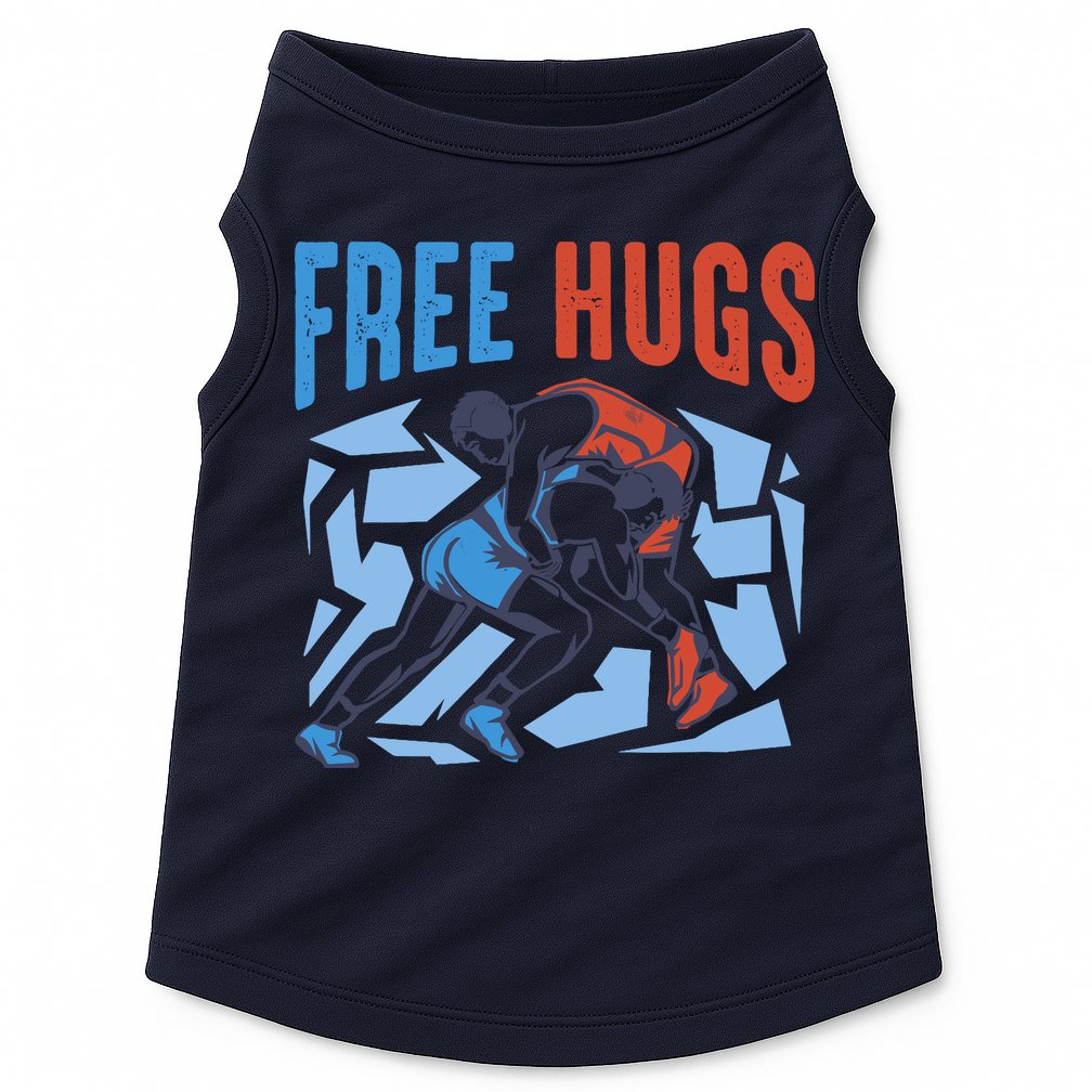 Free Hugs Funny Wrestling Gifts For Wrestlers Boy Doggie Tank