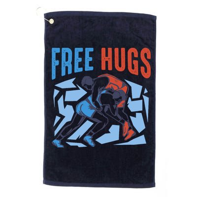 Free Hugs Funny Wrestling Gifts For Wrestlers Boy Golf Towel