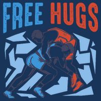 Free Hugs Funny Wrestling Gifts For Wrestlers Boy Womens T-Shirt