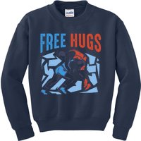 Free Hugs Funny Wrestling Gifts For Wrestlers Boy Kids Sweatshirt