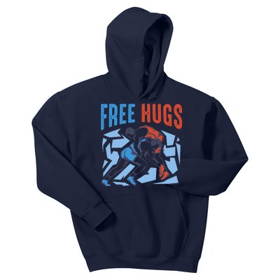 Free Hugs Funny Wrestling Gifts For Wrestlers Boy Kids Hoodie