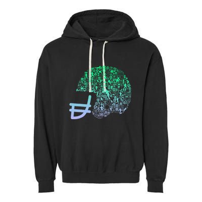 Football Helmet For Football Player Football Garment-Dyed Fleece Hoodie